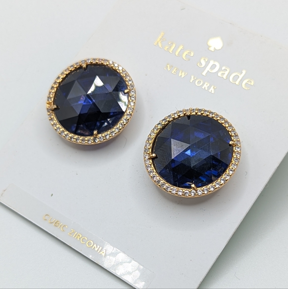 Kate Spade She Has Spark Montana Blue Earrings - Picture 5 of 6
